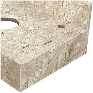 Bancada de Mármore p/ Banheiro c/Saia .60x.45 Bege