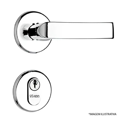 Fechadura Externa 1400 Italy Ros Cromada 1401/10 Silvana Assa Abloy