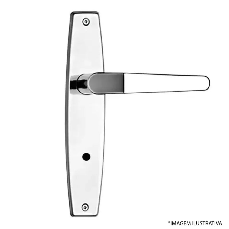 Fechadura de Banheiro 1000 Alavanca Espelhada Oval Cromada 1020/05EC Silvana Assa Abloy