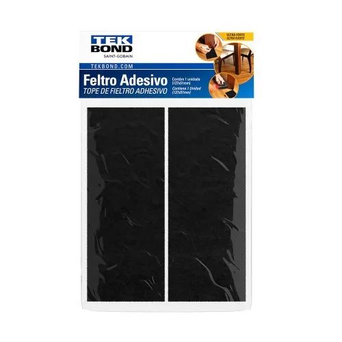 Feltro Retangular Preto 127 x 51