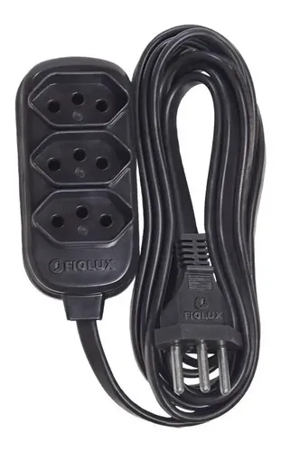 Extensão 3M Preto Bivolt
