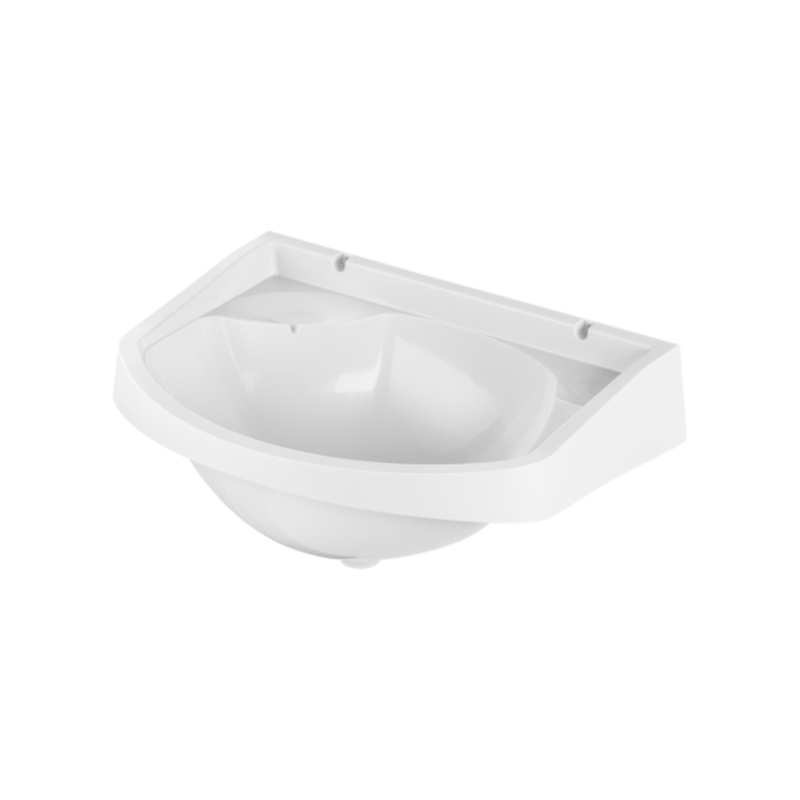 Lavatório de Plástico p/ Banheiro Branco Herc