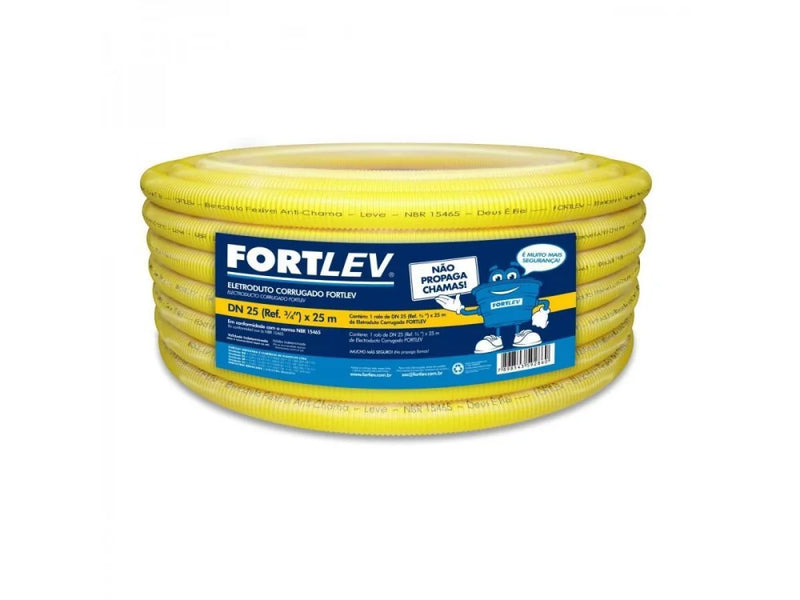 Eletroduto Corrugado Fortlev 25MM (Peça de 25M)