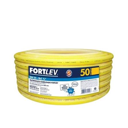 Eletroduto Corrugado Fortlev 25MM (Peça de 50M)