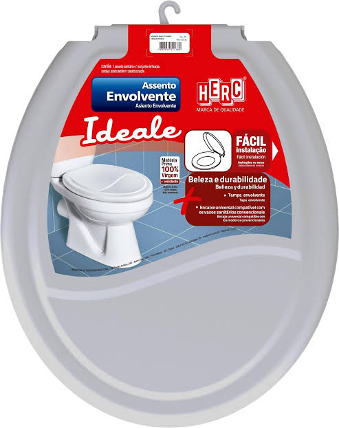 Assento Envolvente Comum Ideale Cinza Claro 386 Herc